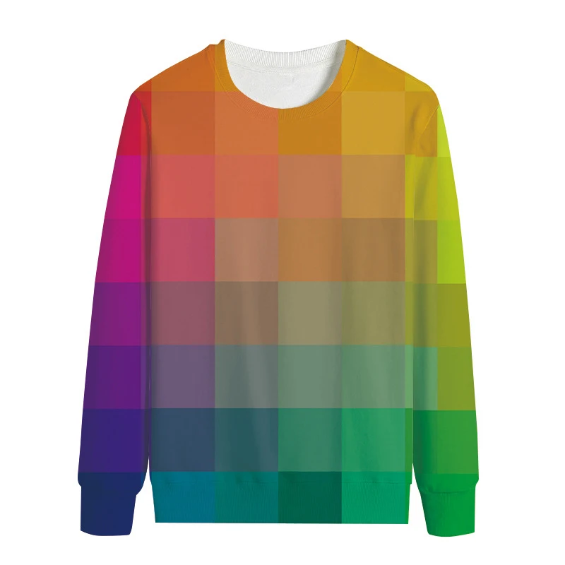 Rainbow Pattern 3d Printed Sweatshirts for Men and Women Pullovers Harajuku Unisex Tops