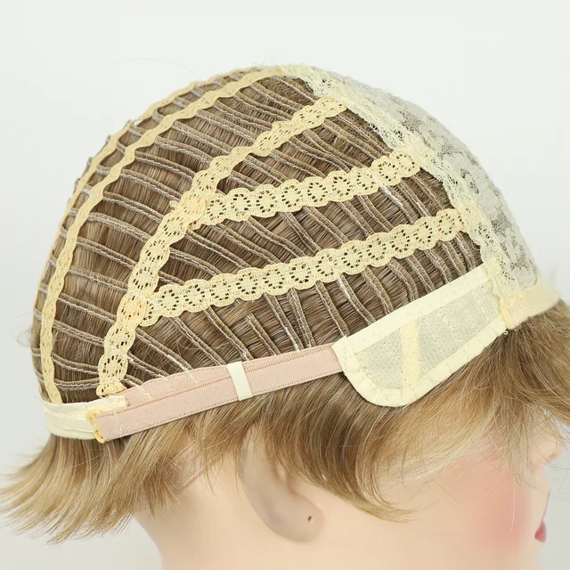 Peruka syntetyczna ALEXIS - włosy krótkie proste z grzywką - obrazek 5