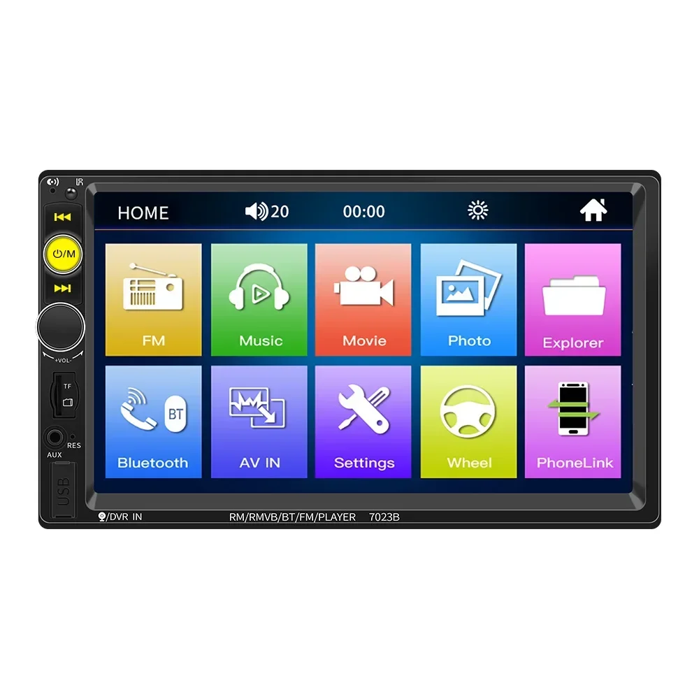 

Double Din Smart Radio Auto Car Stereo 2 Din 7" Touch Screen BT USB FM AUX SD 7010B Reversiong Rear View DVD Car MP5 Player