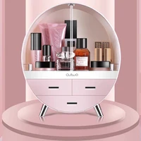 Makeup Organizer Brush Holder Cosmetic Storage Box with Dust Free Cover Portable Waterproof Lid Dust Proof Drawers for Lipstick 1