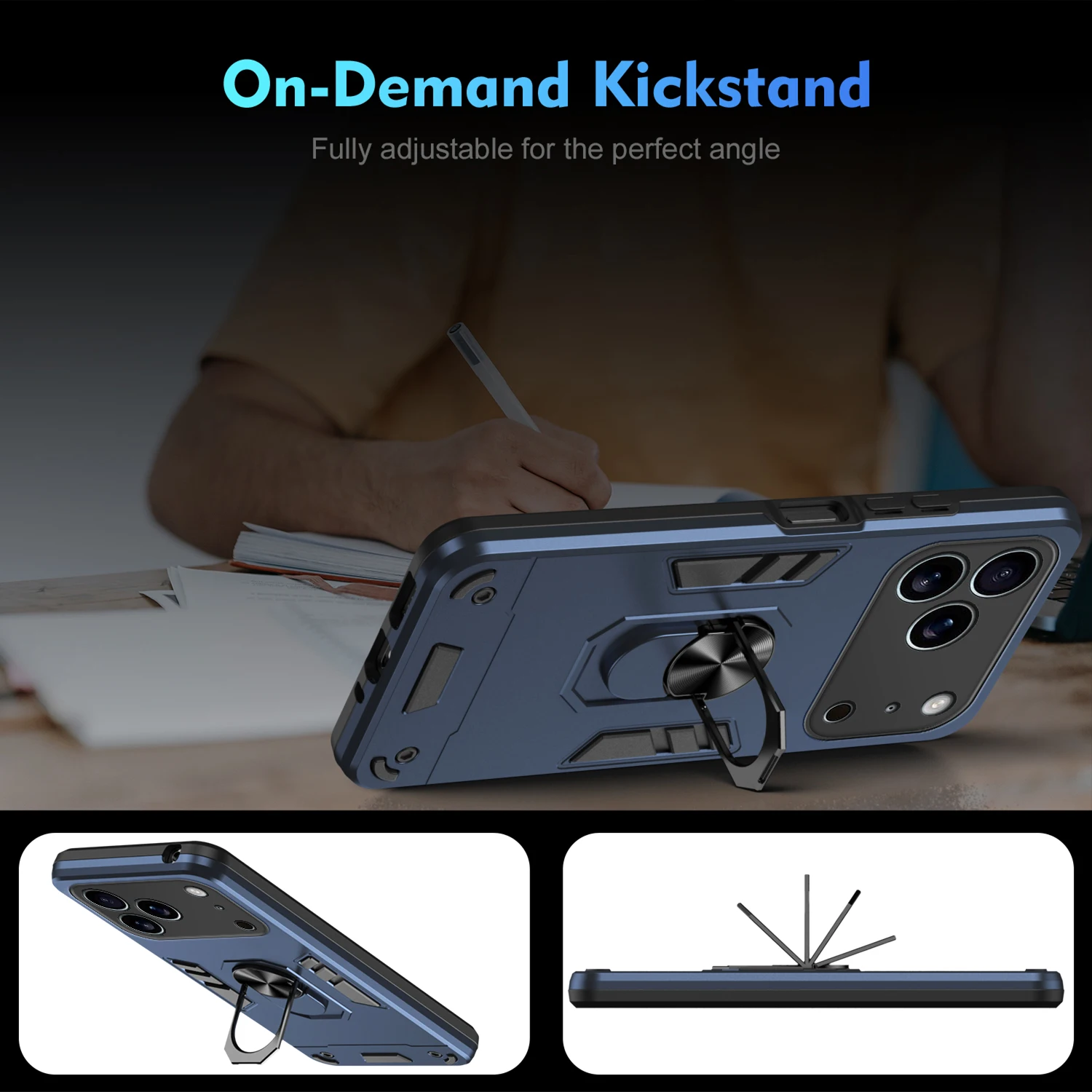Ultimate Shockproof Protective Phone Case with Ring Stand Holder