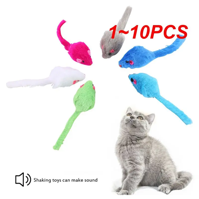 

1-10 шт., плюшевая мышь для кошек