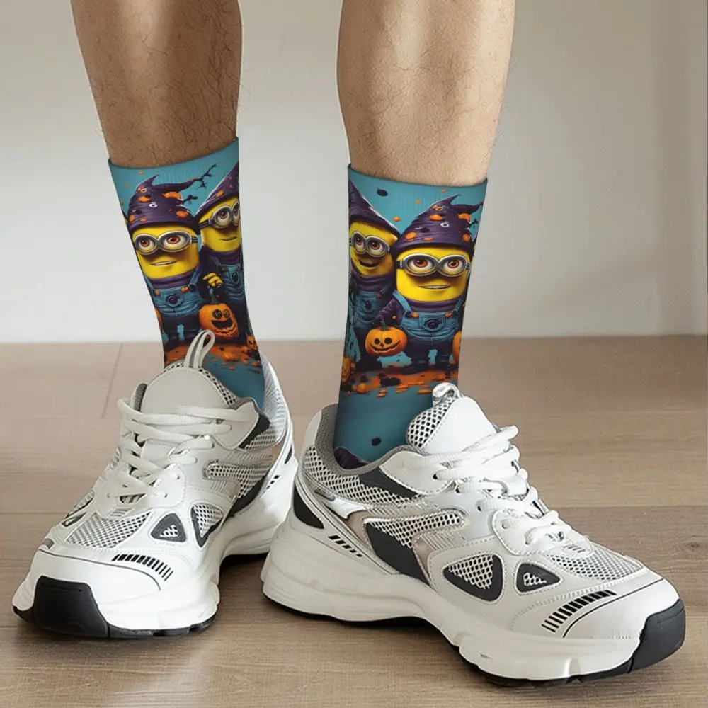 Custom Cool Print M- Minions Cartoon Socks for Women Men Stretchy Summer Autumn Winter M- Minions Bananas Crew Socks 159 Sb36e018f5f6a4d8195d83a10dec856b19
