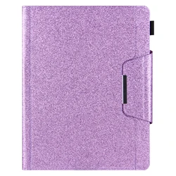 Elegant Leather Glitter Case with Card Slot Cover - Pro 2024 13inch (Glitter Purple)