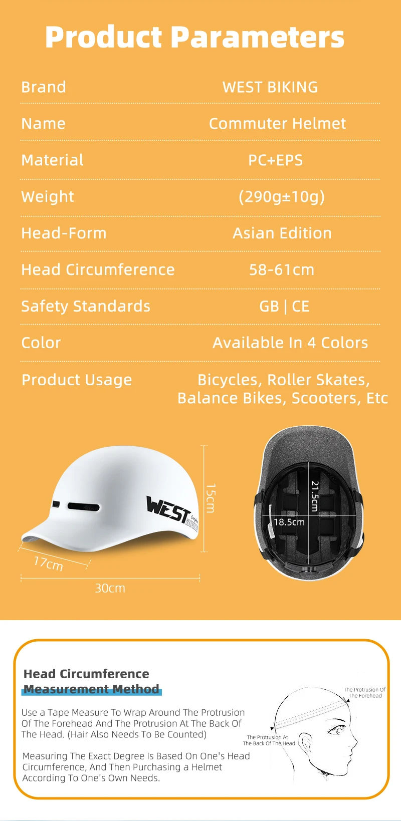 WEST BIKING Neuer Fahrradhelm, Komfortfutter, leicht, für Herren und Damen, verstellbarer Pendlerhelm, Sicherheit, Reiten, MTB, Rennrad, Kappe – Detail 2