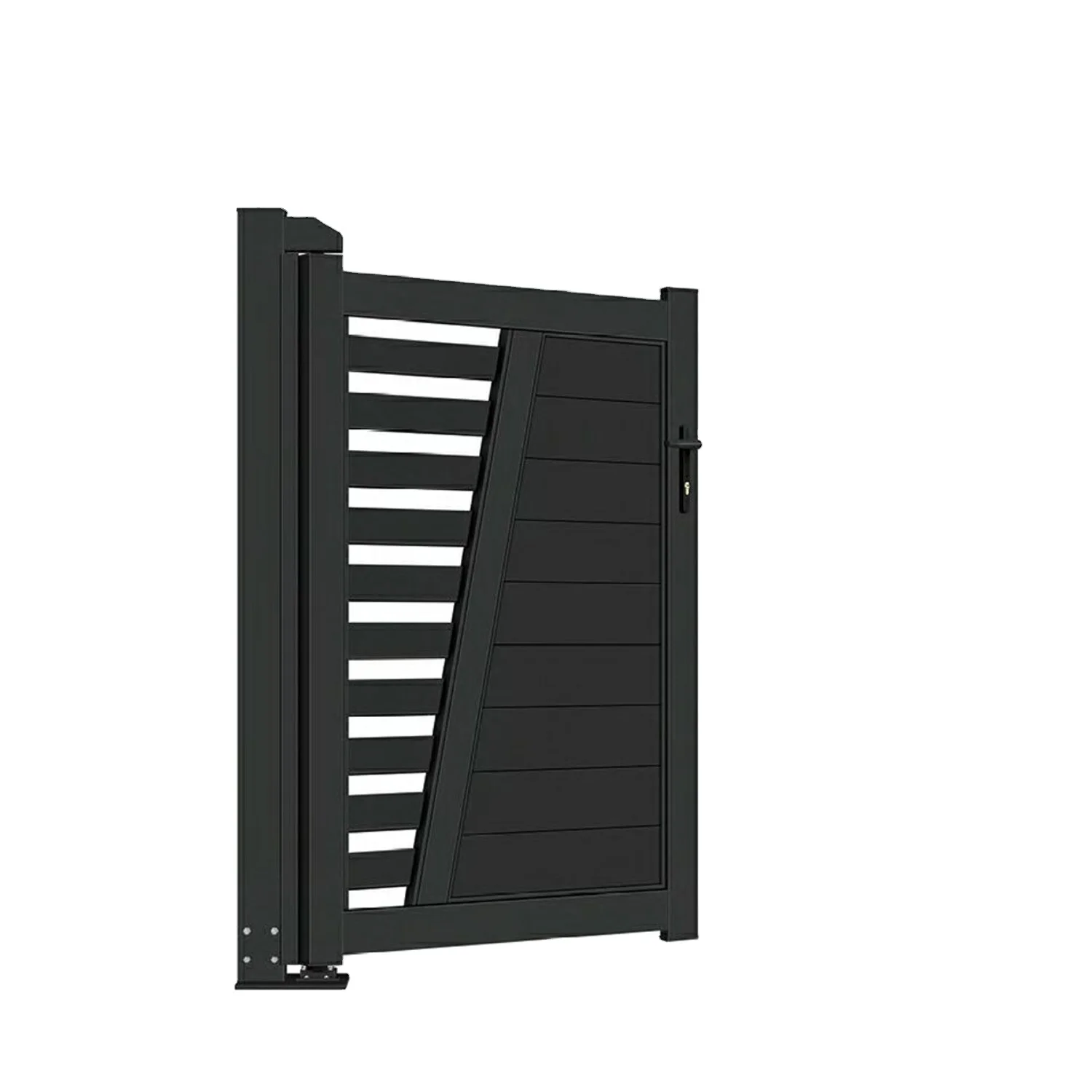 Factory Direct UV-Resistant Plastic Garden Fence Moden Design Aluminium Posts Fencing Trellis & Gates Outdoor Fence Panel 3