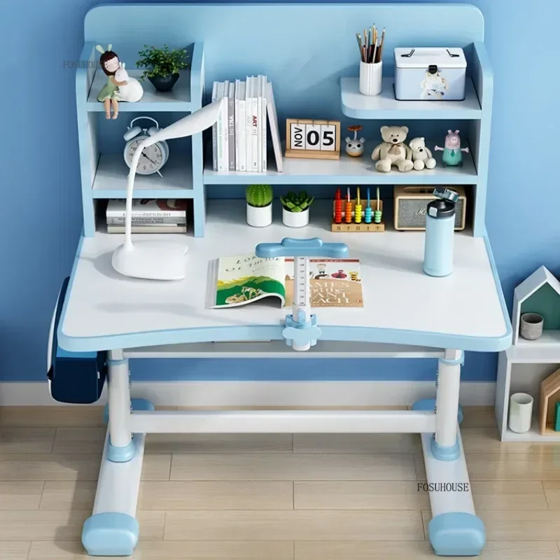 Children's table primary school student study writing table household children's desk liftable desk and chair set e