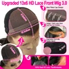 WOW ANGEL HD Lace Frontal Wig 250% 13x6 HD Lace Front Wig Straight Hair Invisible HD Lace Melt Skin HD Lace Front Human Hair Wig 6