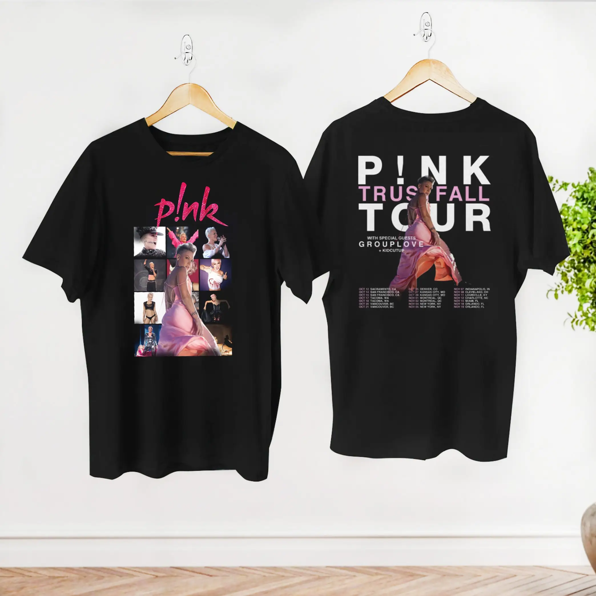 Pnk On Tour T Shirt 2023 Concert Merch Pink Trustfall Album Fan Gift