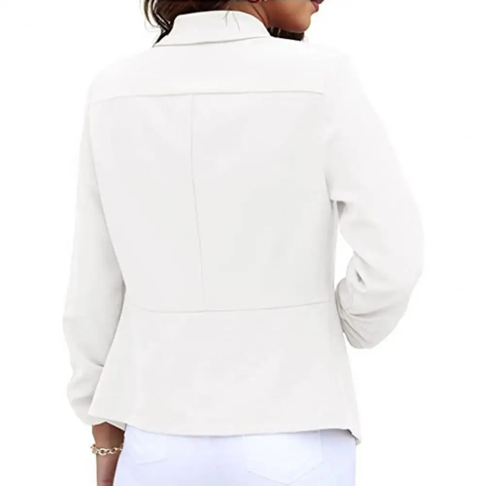 

Women Chic Versatile Women's S Elevate Office Style with Long Sleeve Open Stitch Cardigans in Solid Colors for Business Formal