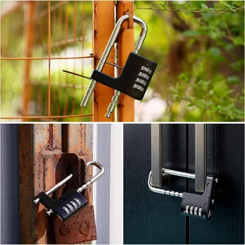 Cabinet Lock,Combination Padlock,Stainless Steel Gym Locker Lock Code Long Adjustable Shackle Lock For School,Gym 1