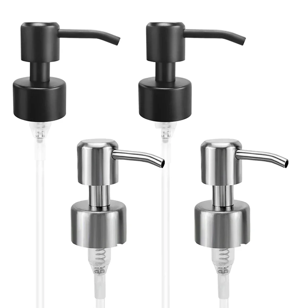 Soap Dispenser Pump Pump Head 1PC 11cm Anti-Corrosion Rust-Proof Silver/Black Stainless Steel Soap Dishe Bath Practical soap dispenser