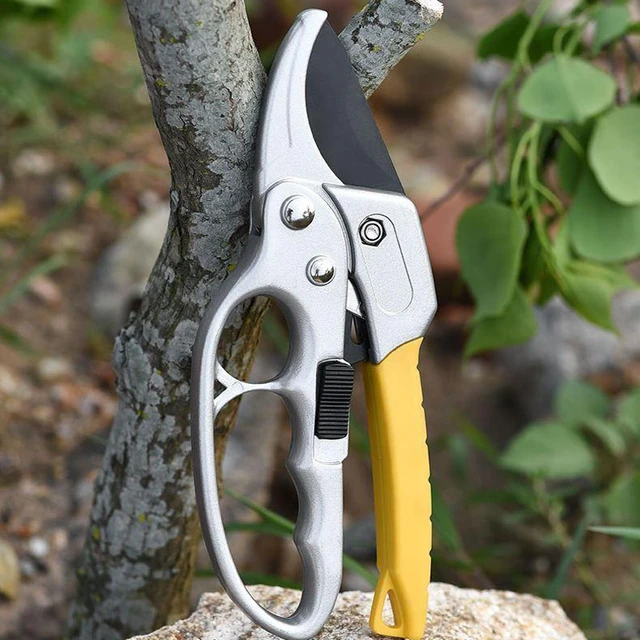 Sleek Garden Hand Pruner Professional Sharp Bypass EZ-Cut Garden Pruning  Shears -Comfort Plus Handheld Gardening Tools Pruner,Rust Proof Blades