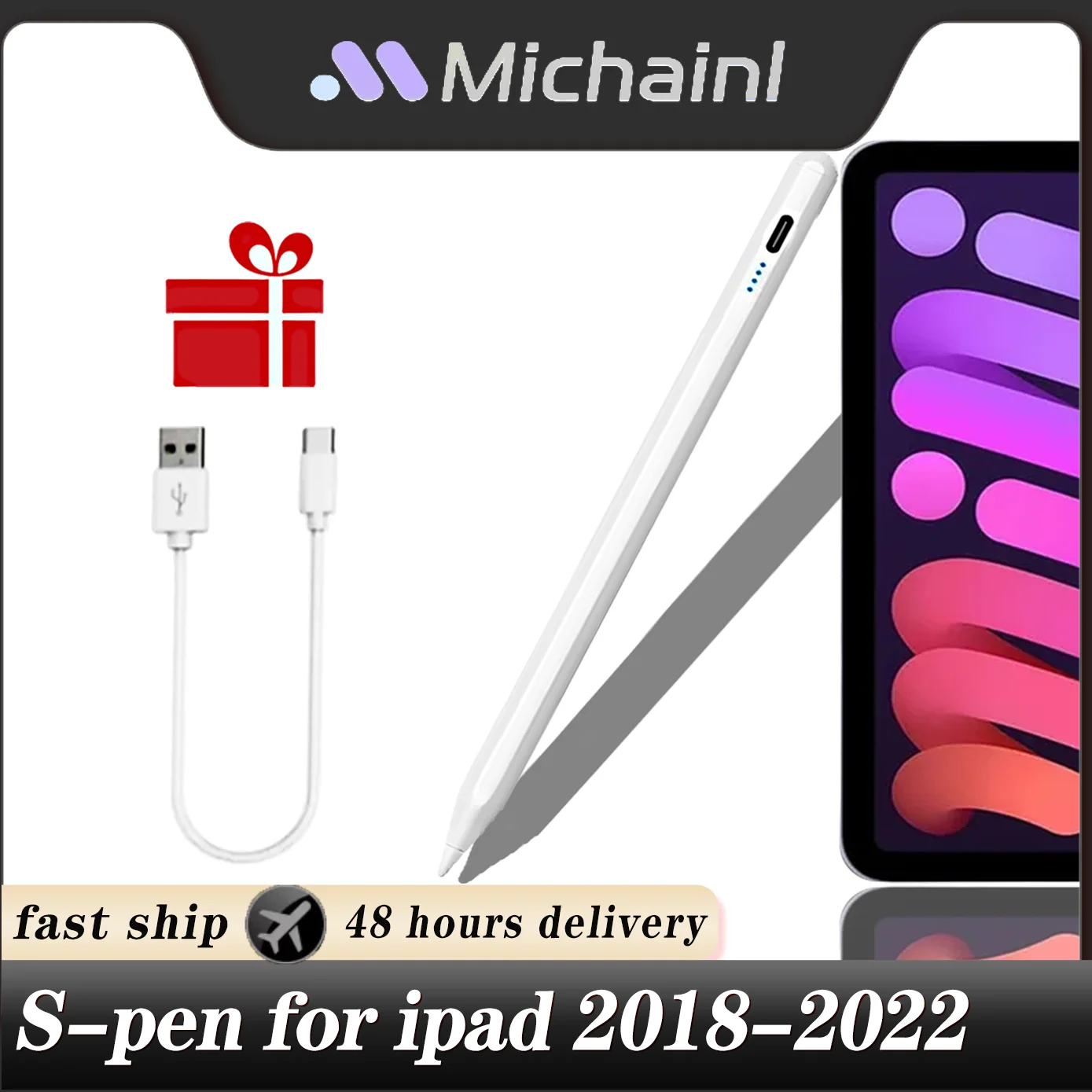 

Для iPad карандаш с наклоном ладони, для Apple Pencil 2 2018-2023 стилус для iPad Pro 11 12,9 Air 4/5 7/8/9/10th mini 5 6