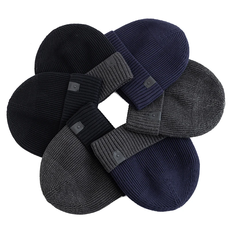 Unisex Winter Hat Fleece Lined Warm Cap Stylish Soft Beanie Hat For Men Women Outdoor Thicken Ski Sports Knitted Hat