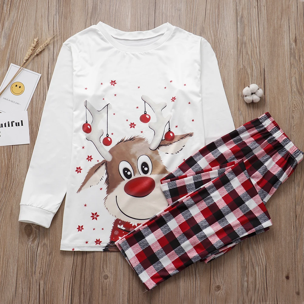 Matching Pajamas Christmas Family Pajamas Xmas Deer Adult Kid Pjs Set Baby Jumpsuit Family Pyjamas