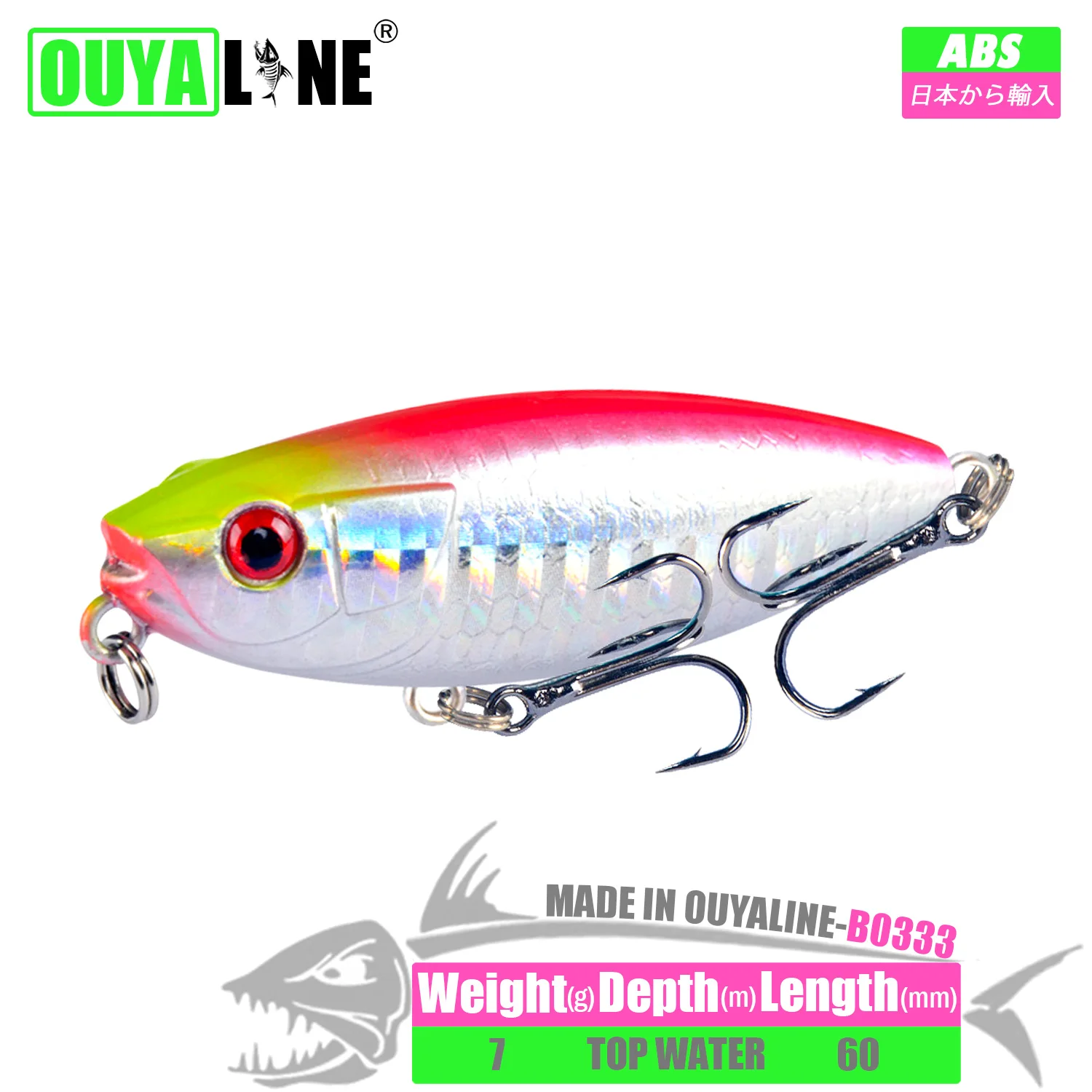 Jerry 1Pc Big Game Popper Lure Topwater Surface Lures Deep Sea