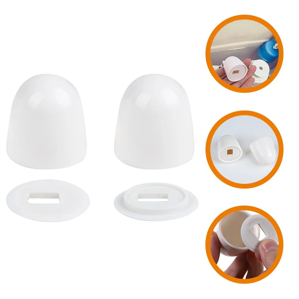

Toilet Cover Universal Bolt Covers Cap Parts Caps for Bottom of Abs Push-on Bowl