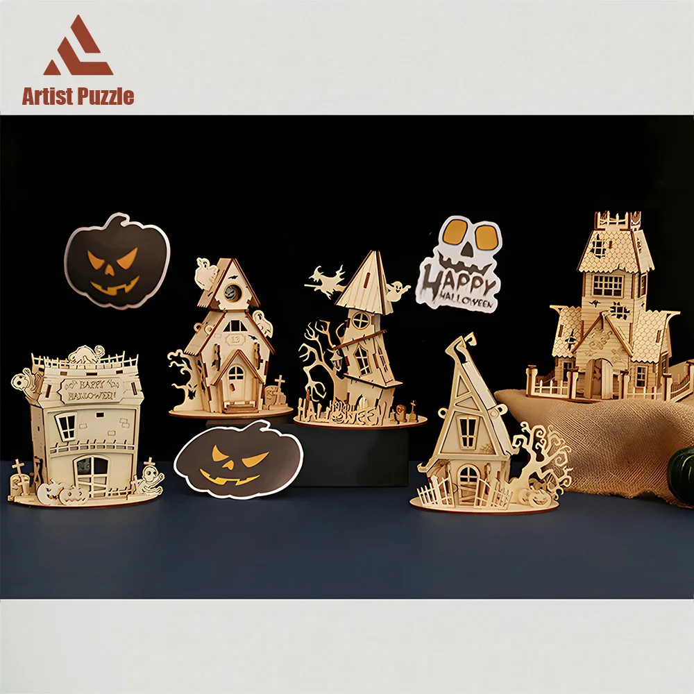 Puzzle 2D en Bois - Maison de l'Horreur