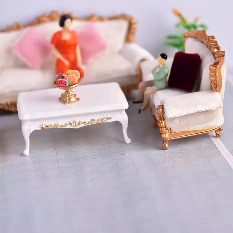 1/20 1/25 인형의 집 미니어처 가구 미니 소파 소파 사진 프레임 실내 장면 액세서리용 화분 공예 장식품