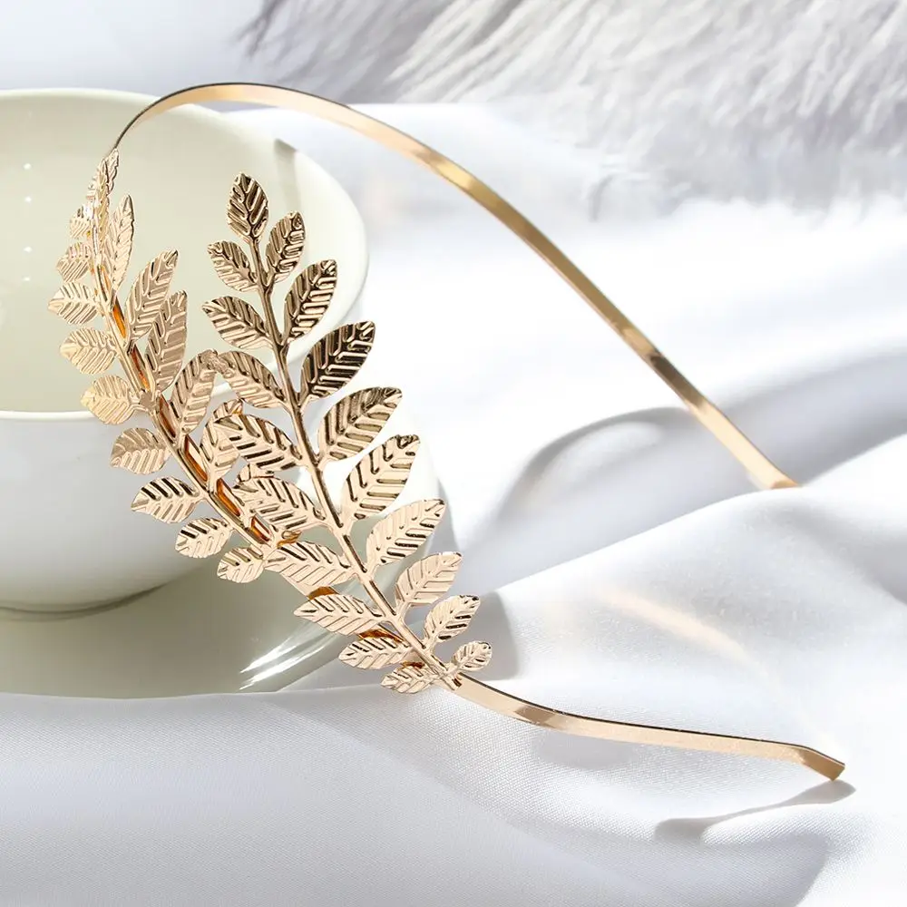 Golden Hair Jewelry Hair Combs Hair Hoop Bride Headbands Wedding Hair Crown Leaves Hair Bands