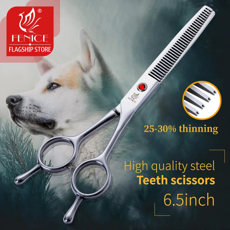 Fenice 6.5 inch Professional Dog Grooming Thinning Scissors Pet Beauty Shears Groomer Clean