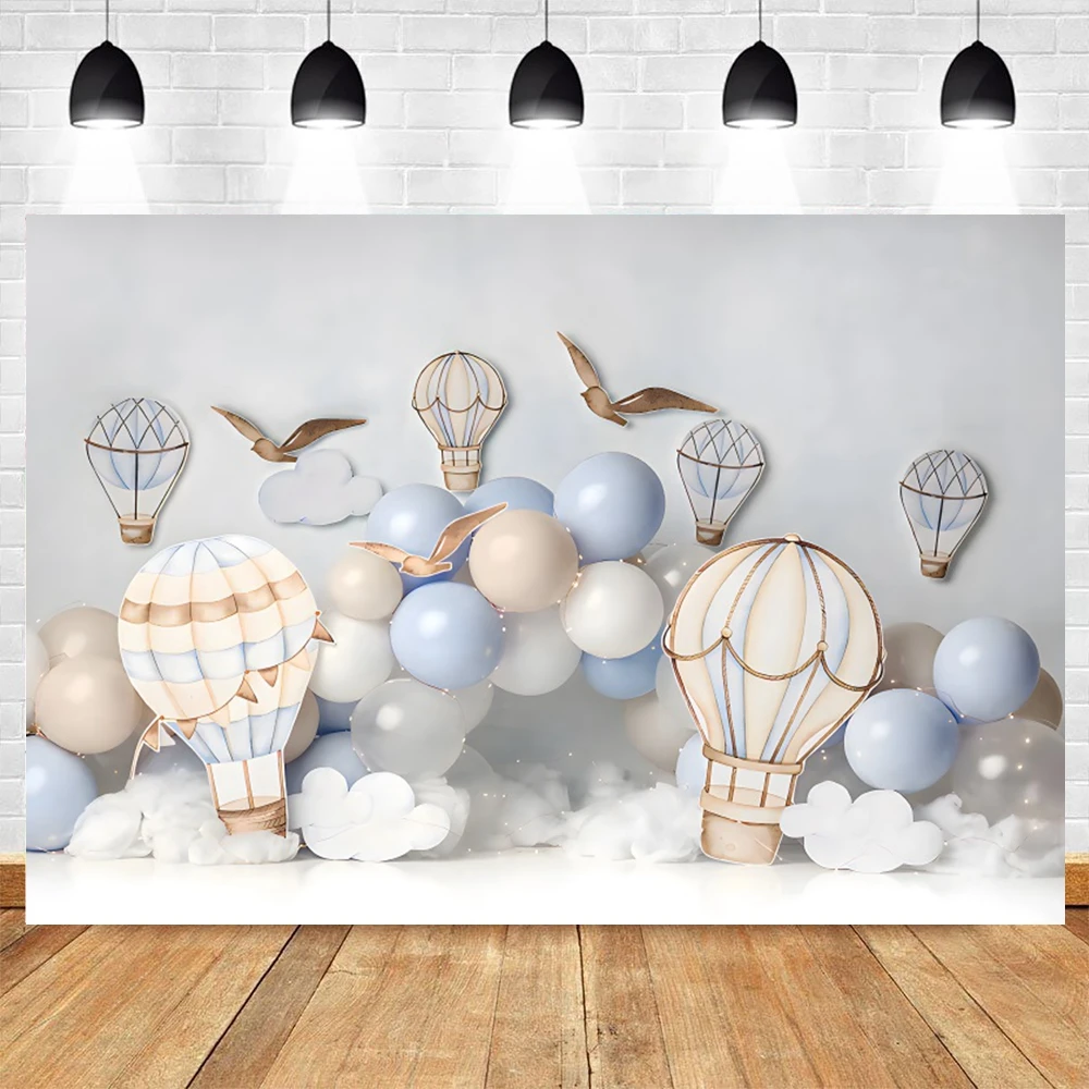 Newborn 1st Birthday Party Photography Backdrop Colorful Balloon Boy Girl First Birthday Decoration Baby Shower Photo Background