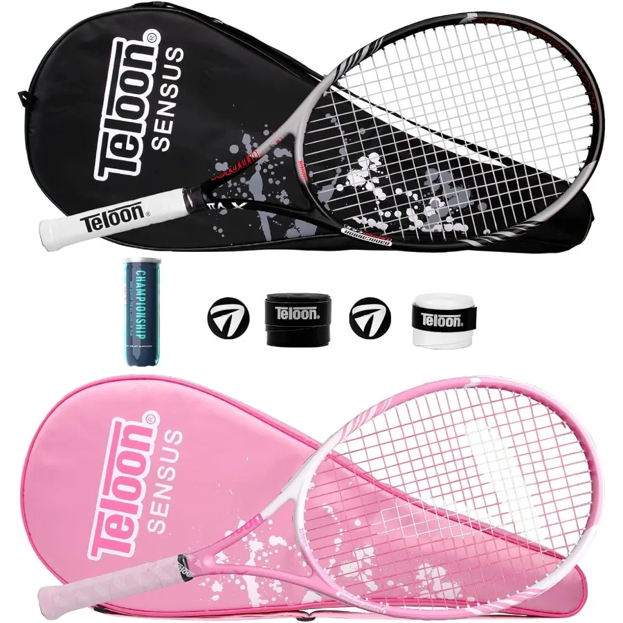 Tennis Rackets for Adults 2 pcs Recreational -27 inch Tennis Racquet for Men and Women College Students Beginner Racket.