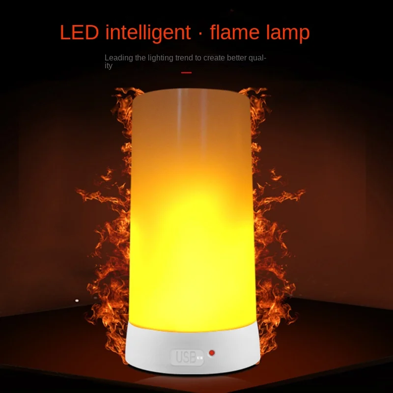 LED Flame Lamps for Room Simulated Flame Night Lights Lava Lamps Indoor Bar Ktv Wedding Decoration for Christmal New Year Gift 3