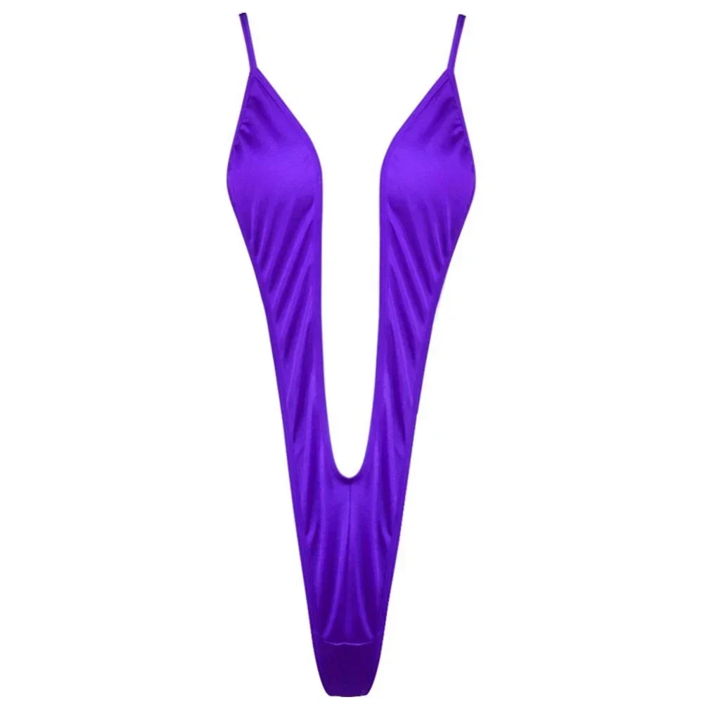 Female Sexy Lingerie Backless Bodysuit Deep V Three Point Bikini Swimsuit Temptation Suspenders Tight Thin Women Bikinis