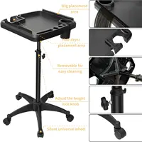 Chariot roulant professionnel pour coiffeur, outil d'extension de cheveux, beauté réglable, parfait, recommandé, outils d'escalade 6