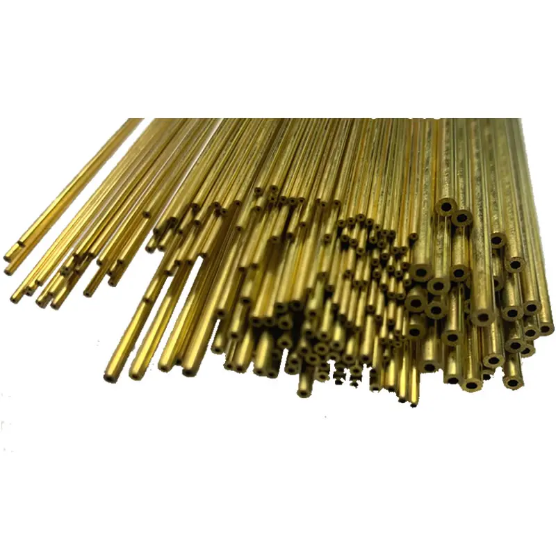 Brass Tube H65 Capillary brass tube 0.8mm 1mm 1.2mm 2mm H59 Hard straight Microtubule brass pipe Thin-wall 0.2 0.25mm