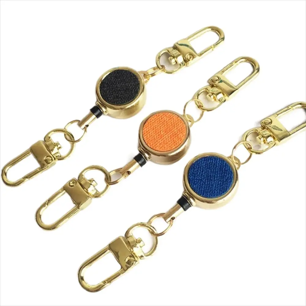 

Easy Pull Buckle Retractable Badge Reel Pull Keyring Anti Lost ID Lanyard Key Ring Chest Card Name Tag Metal Badge Holder