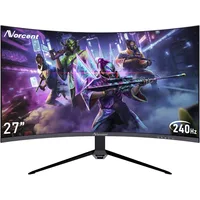 27-inch FHD VA Gaming Curved Monitor with Rainbow Lights, 240Hz Refresh Rate, Eye Care 1080P Display, FreeSync G-Sync 1