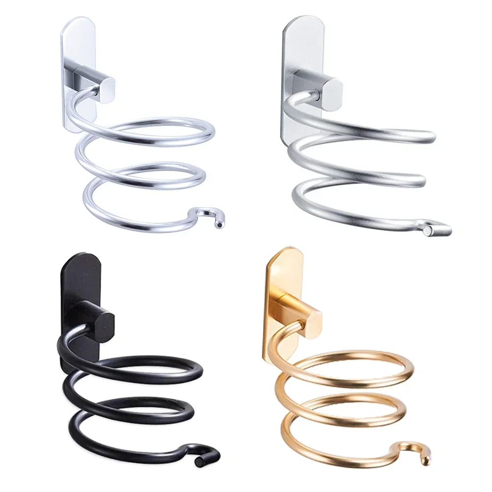 Hair Dryer Holder Wall Mounted Organizer Spiral Stand Holder Rack Aluminum Bathroom Shelf Storage Bathroom Accessory Wall Shelf bathroom shelf,hair dryer holder,bathroom storage shelf,storage shelf,bathroom accessories,hair tool holder
