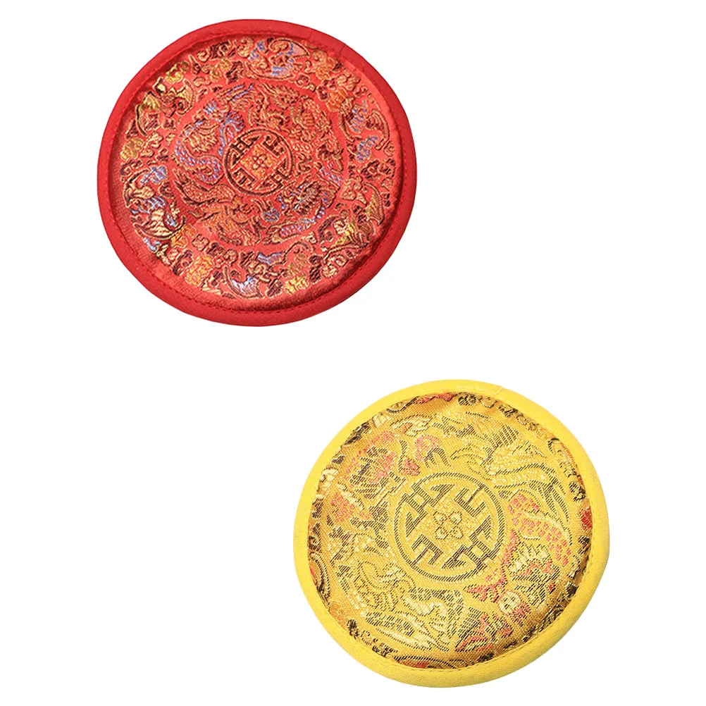 

2 Pcs Buddha Sound Bowl Cushion Singing Cushions Manual Pads Buddhism Products Cloth Ritual Instruments