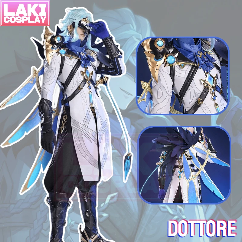 Genshin Impact Dottore Cosplay Costume Game Genshin Impact Cosplay The Doctor Costume Cosplay E Parrucca Cosplay