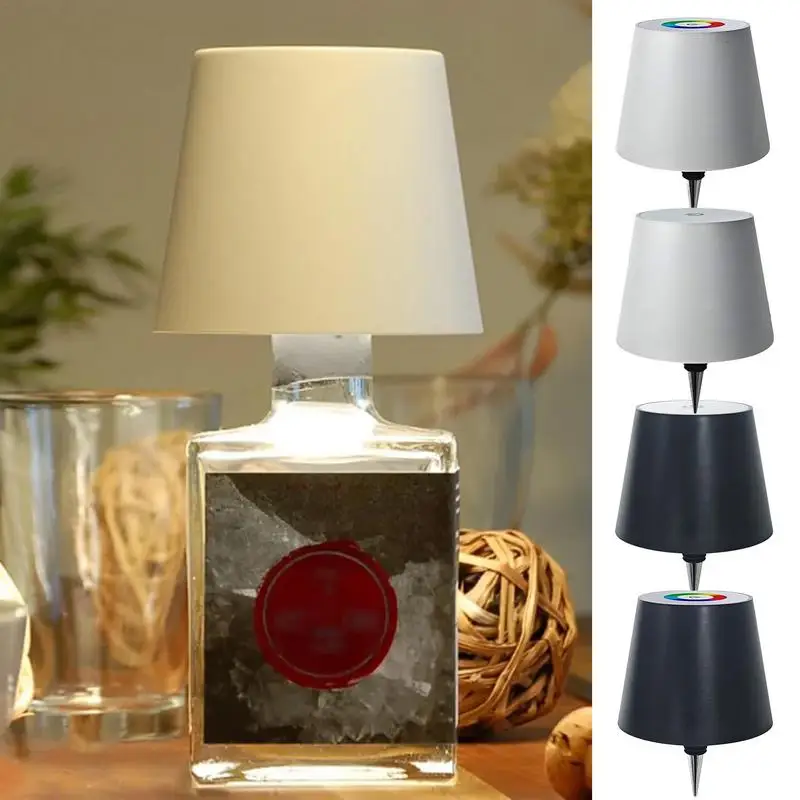 

Vintage Wine Bottle Lamp LED Table Night Light Dimmable Rechargeable Touch Control Portable Desk Lamp for Bars Camping Gifts