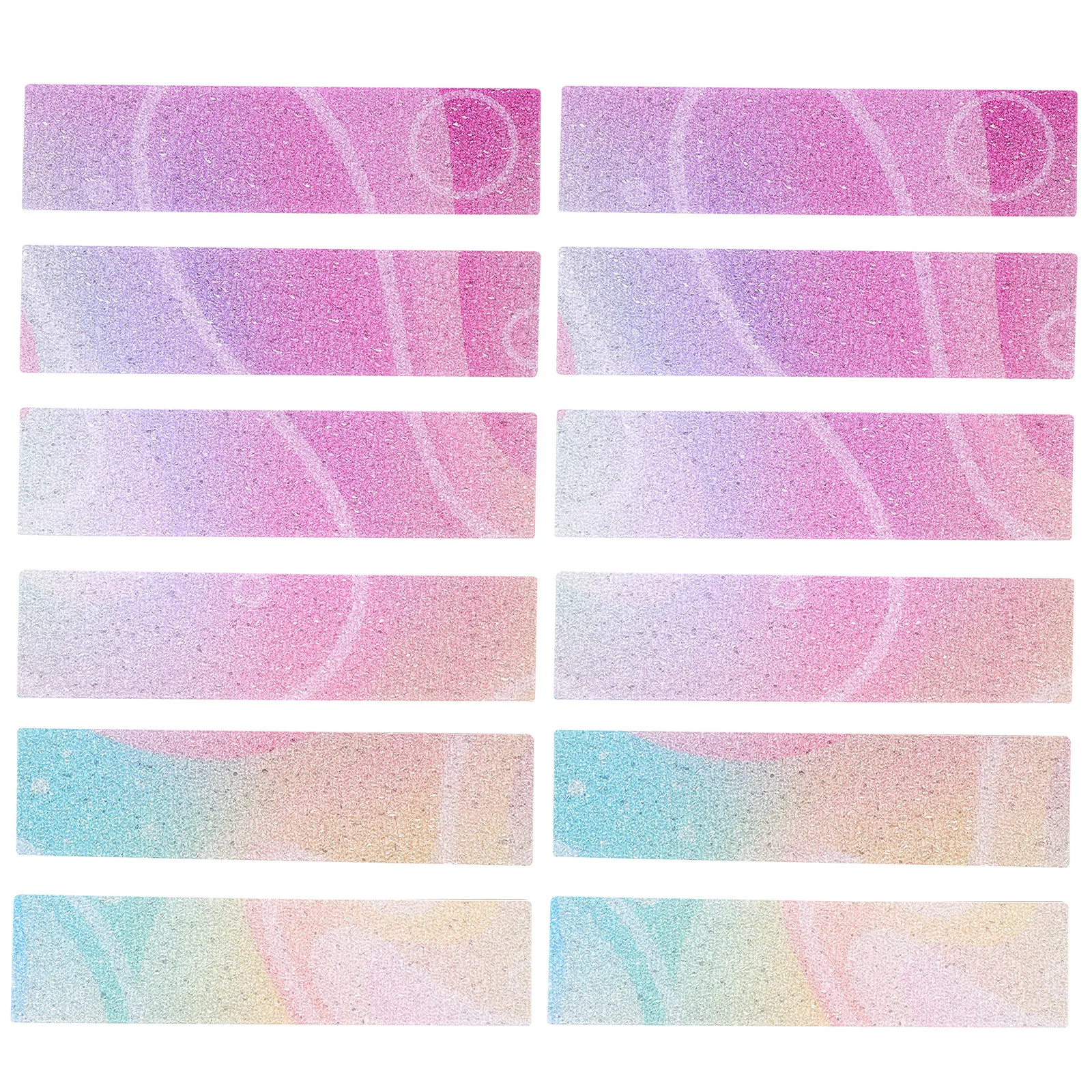 불안 완화를 위한 12Pcs 감각 스티커 질감이 있는 진정 스트립 전화 뒷면 노트북 데스크탑용 자체 접착식 장식 데칼