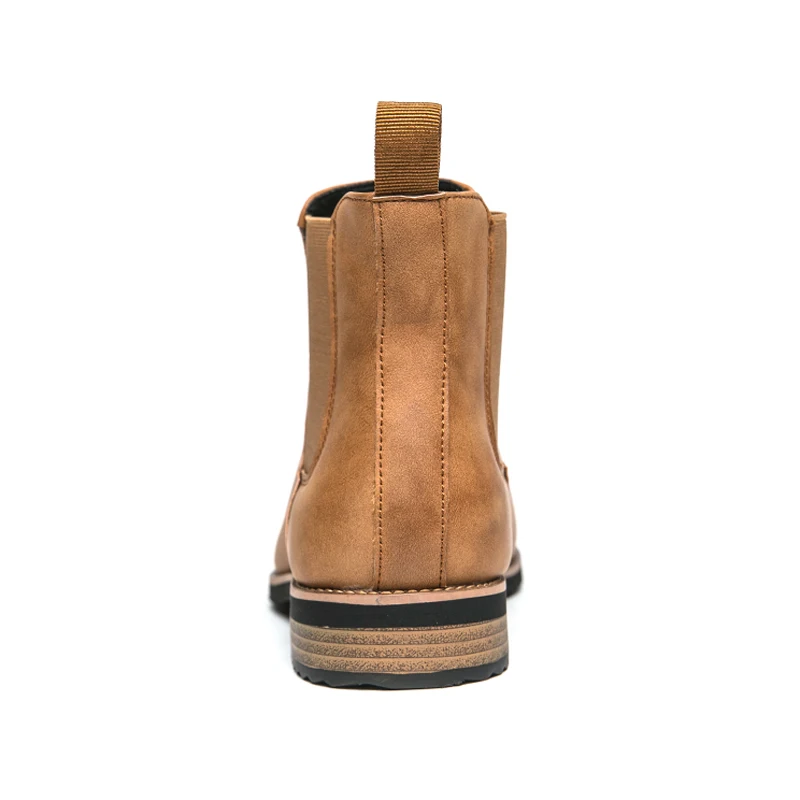 British Style Chelsea Boots Men Ankel Boots Business Dress Antumn Bota Masculina Split Leather Shoes men chelsea boots