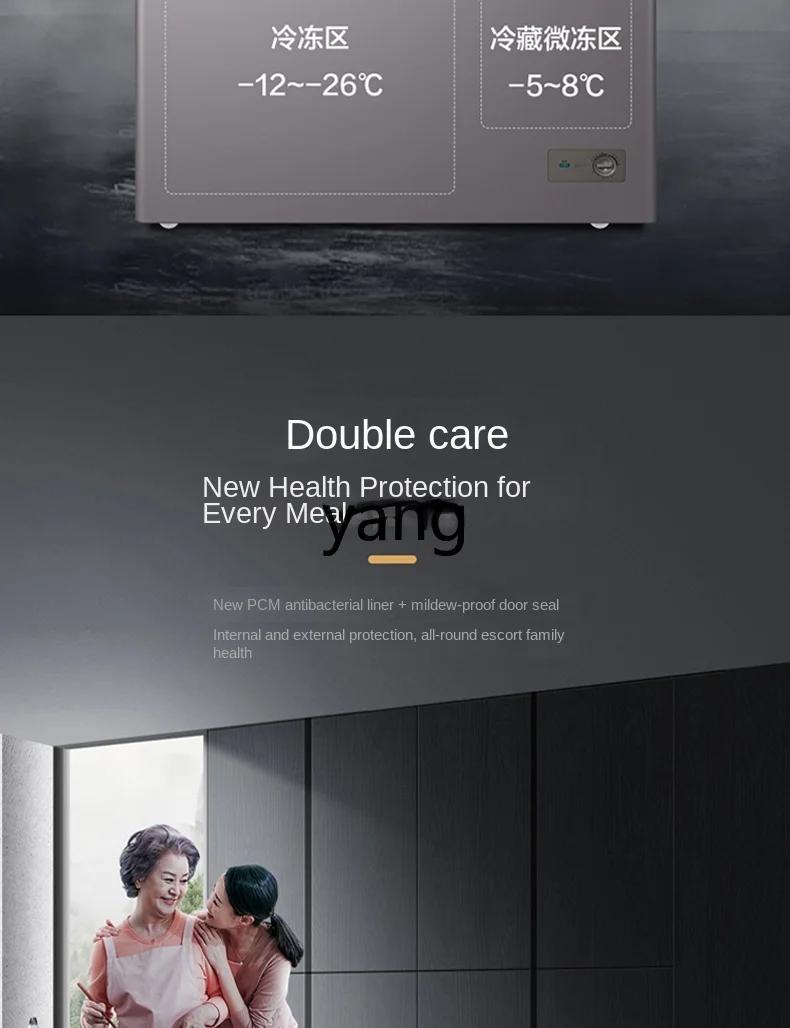 L'm'm Household Small 215/291l Large Capacity Freezer Freeze Storage Dual-Purpose Double Door Level 1