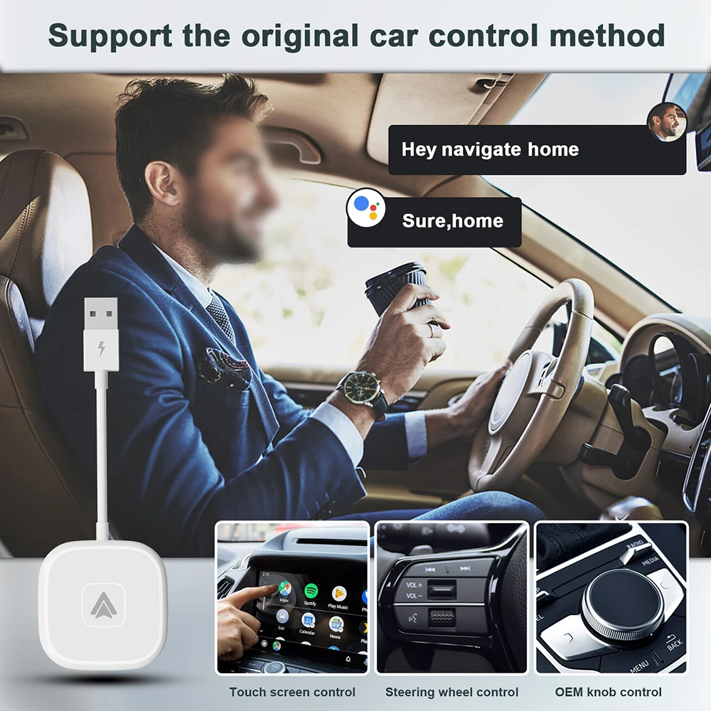 

New Wireless AN Auto Car Adapter Converts For Wired AN Auto To Wireless Auto Dongle Car Multimedia Box Car Intelligent System
