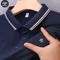2025 Umbro High End Embroidered Polo Shirt Men's Summer High Quality Business Leisure Outdoor Sports Short Sleeved T-shirt 1