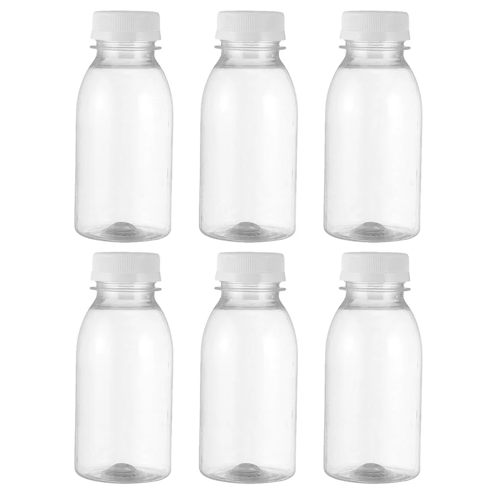 Milk Bottles Small Juice Bottles Leakproof Milk Bottles Portable Beverage Bottles Plastic Water Bottle Empty