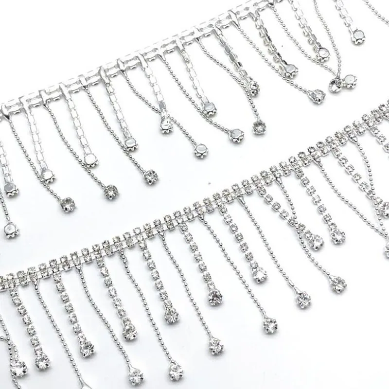 

10 ярдов, Лидер продаж, стразы, металлическая цепочка, бусины, лента на одежду, сумки, аксессуары для одежды