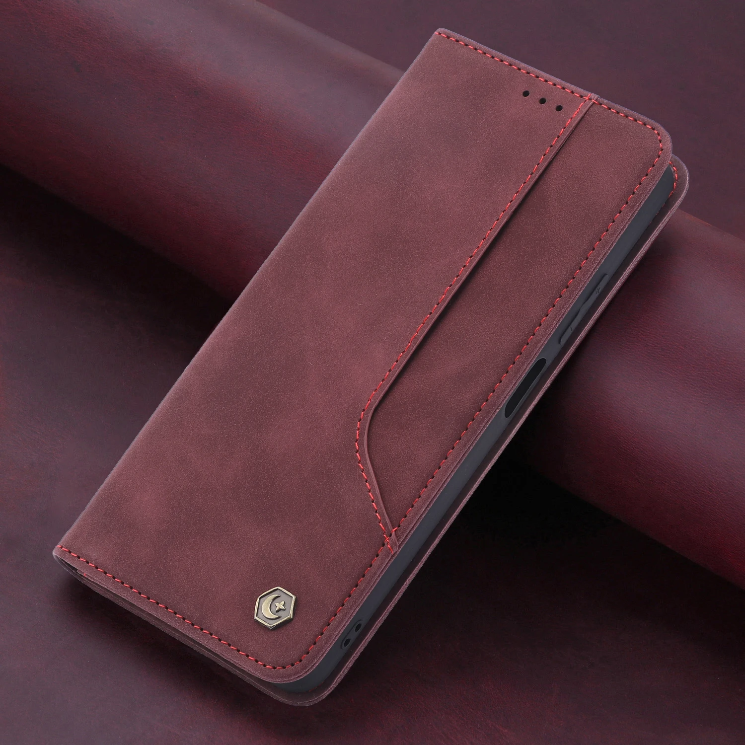 thumbnail image 1 of Flip Leather Case for Samsung Galaxy A14 A34 A54 A53 A33 A23 A13 A52 A22 A32 A12 A72 A04 A03S S23 Ultra S22 S21 FE Wallet Cover, 1 of 5