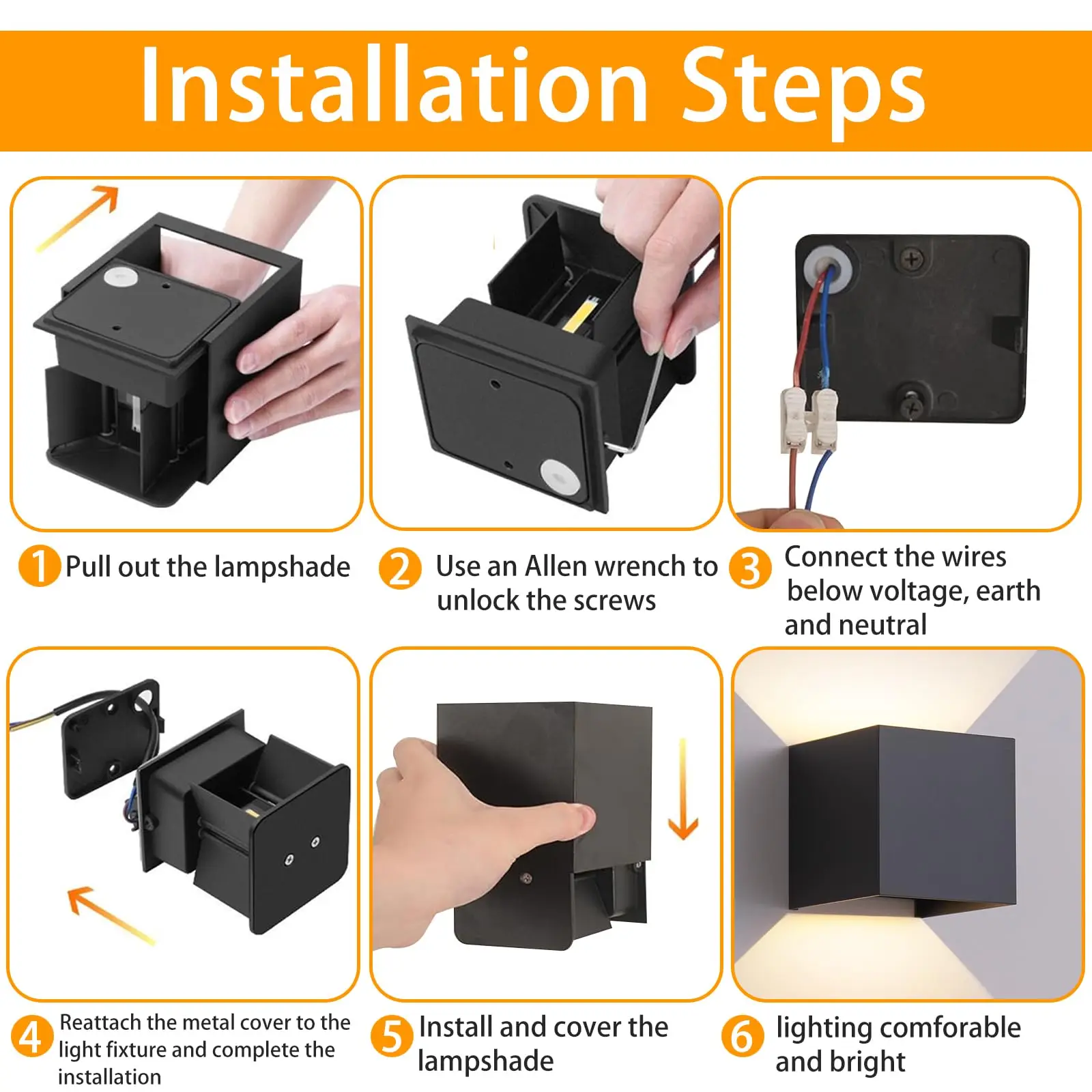 LED Lights Aluminium Wall Lamp AC85-265V Cold/Warm White Ajusted Beam Angle Room Decoration For Wall Panels Indoor Outdoor Porch