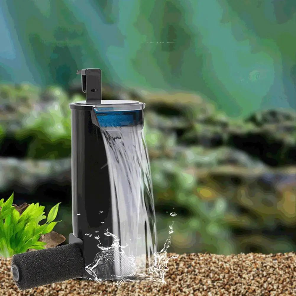 Small Aquarium Filter Aeration Pump Low Water Level Water Purifier