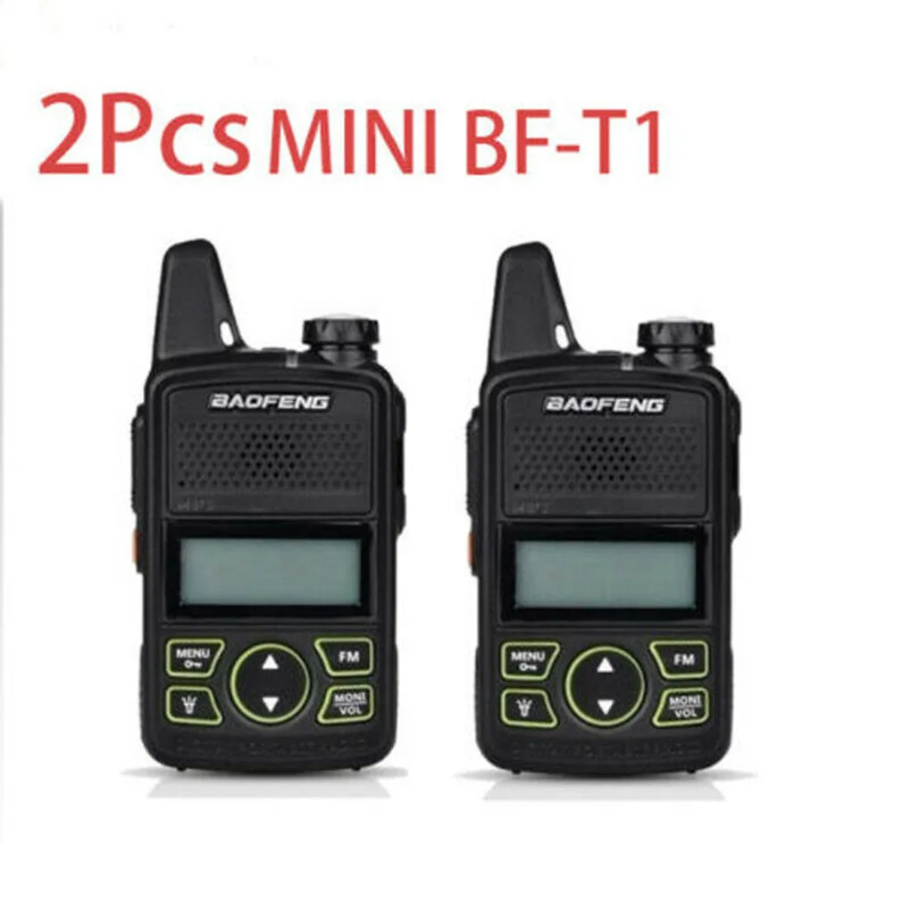 2Pcs/Set Original Baofeng BF-T1 Mini Walkie Talkie Fashion Handheld Two-way FM Radio Office Mall Radios Transceiver BF T1 baofeng bf t1 mini walkie talkie uhf ham fm hf handheld transceiver kids toy portable two way radio bf t1 walkie talkie es us