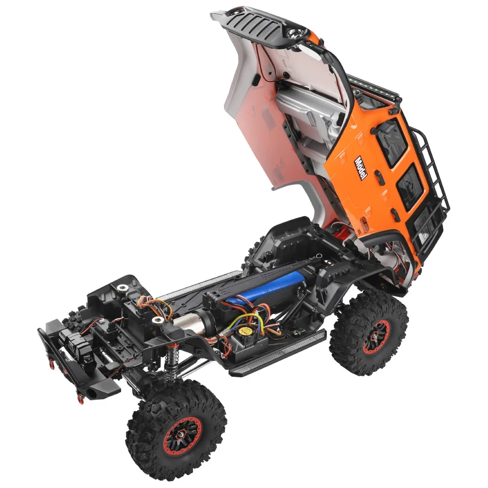 Wltoys 104010 RTR 1/10 2.4G 4WD RC Car Rock Crawler Off-Road Climbing Truck Full Proportional LED Light Vehicles Models Toys 3
